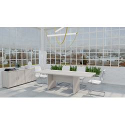 MESA RECTANGULAR CON BASE EN H