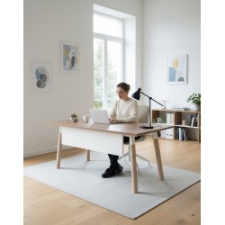 Mesa Nogal patas madera